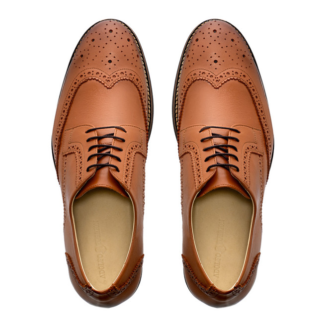 Sapato Masculino Derby Brogue Guaro Caramelo (english Tan)