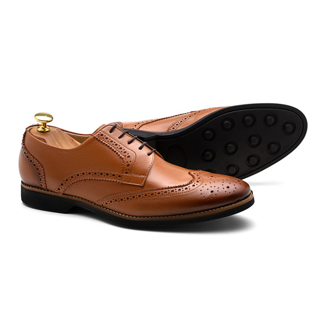 Sapato Masculino Derby Brogue Guaro Caramelo (english Tan)