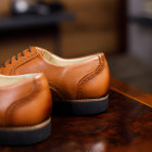 Sapato Masculino Derby Brogue Guaro Caramelo (english Tan)