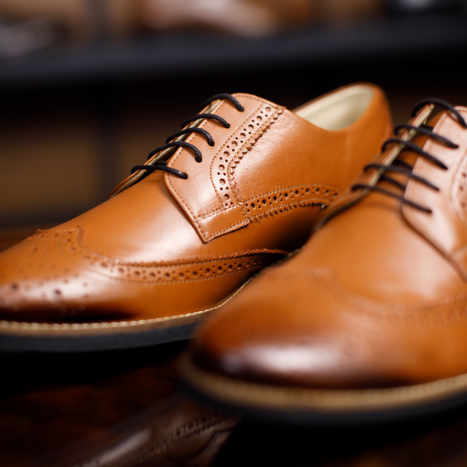 Sapato Masculino Derby Brogue Guaro Caramelo (english Tan)