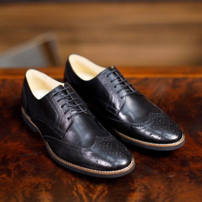 Sapato Masculino Derby Brogue Guaro Preto