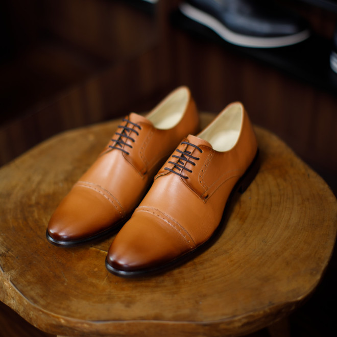 Sapato Social Derby Alaraz Caramelo (english Tan)