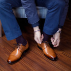 Sapato Social Derby Alaraz Caramelo (english Tan)