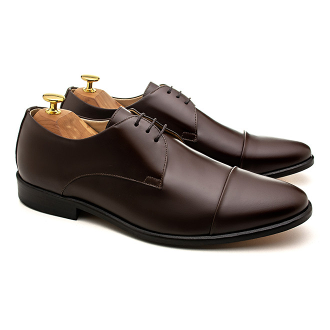 Sapato Social Derby Cap-toe Alava Café