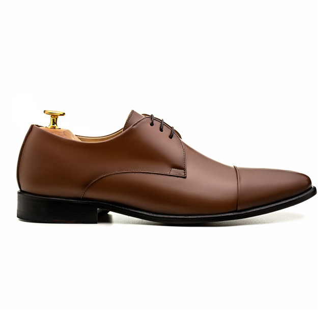 Sapato Social Derby Cap-toe Alava Whisky