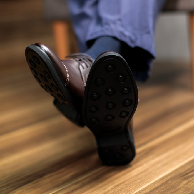 Sapato Social Derby Irun Café - Sola Borracha