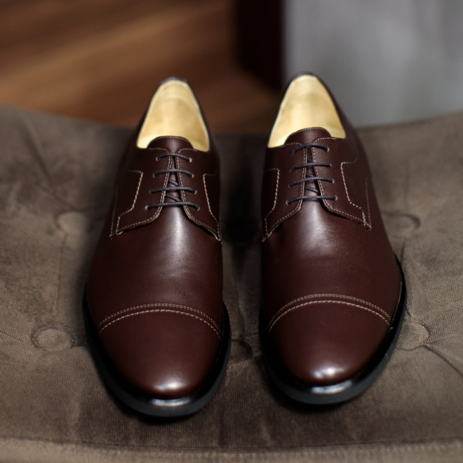 Sapato Social Derby Irun Café - Sola Borracha