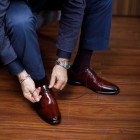 Sapato Social Derby Merida Burgundy