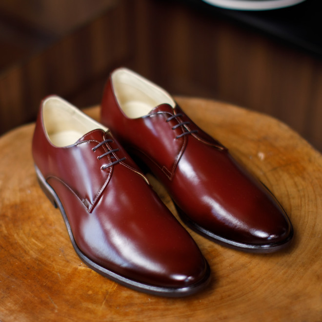Sapato Social Derby Merida Burgundy