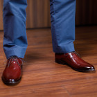 Sapato Social Derby Merida Burgundy