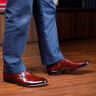 Sapato Social Derby Merida Burgundy