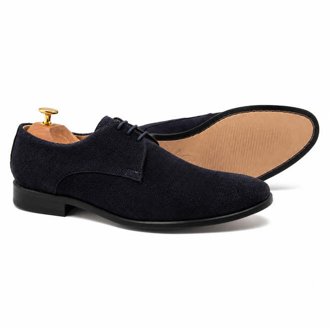 Sapato Social Derby Merida Camurça Marinho
