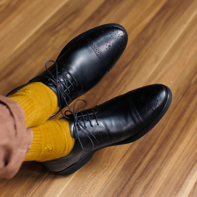 Sapato Social Derby Zara Preto - Sola Borracha