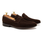 Sapato Social Loafer Alicante Camurça Café