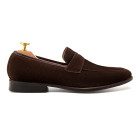 Sapato Social Loafer Alicante Camurça Café