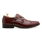 Sapato Social Monk Strap Cartagena Burgundy