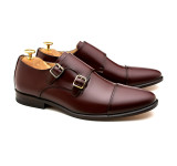 Sapato Social Monk Strap Cartagena Burgundy
