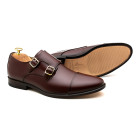 Sapato Social Monk Strap Cartagena Burgundy