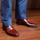 Sapato Social Monk Strap Cartagena Burgundy