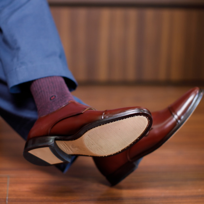 Sapato Social Monk Strap Cartagena Burgundy