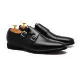 Sapato Social Monk Strap Cartagena Preto - Sola Borracha