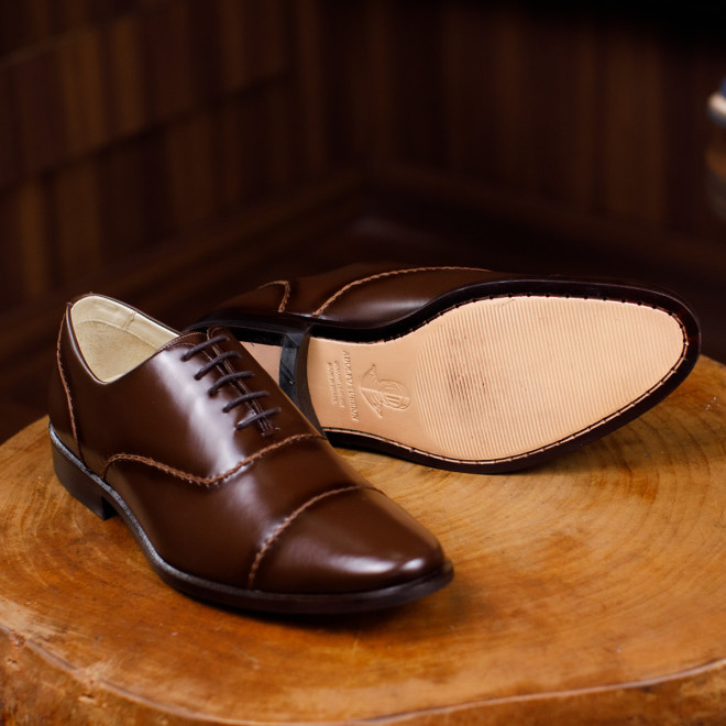Sapato Social Wholecut Oxford Basco Café