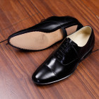Sapato Social Wholecut Oxford Basco Preto