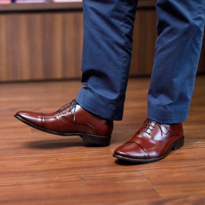 Sapato Social Oxford Córdoba Burgundy