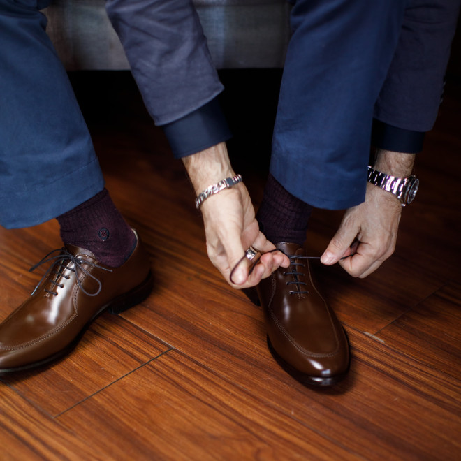 Sapato Social Masculino Oxford Teo Café