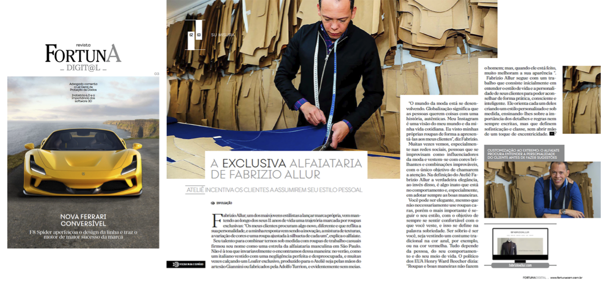 A EXCLUSIVA ALFAIATARIA DE FABRIZIO ALLUR